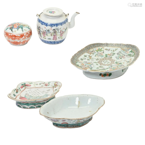 Group of Chinese Famille Rose Porcelains.