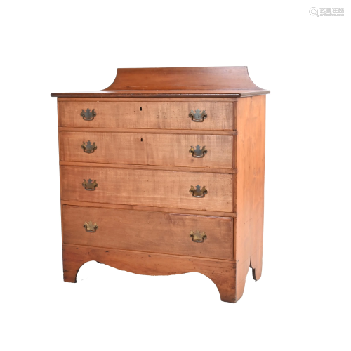 19th Century New England Pine Chest of Drawers.