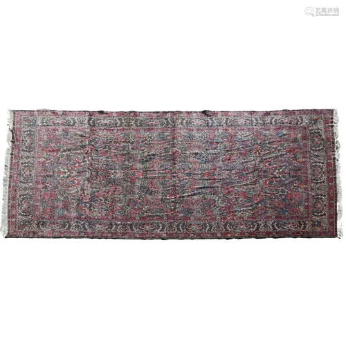 Fine Semi-Antique Persian Sarouk Mille Fleurs Rug.