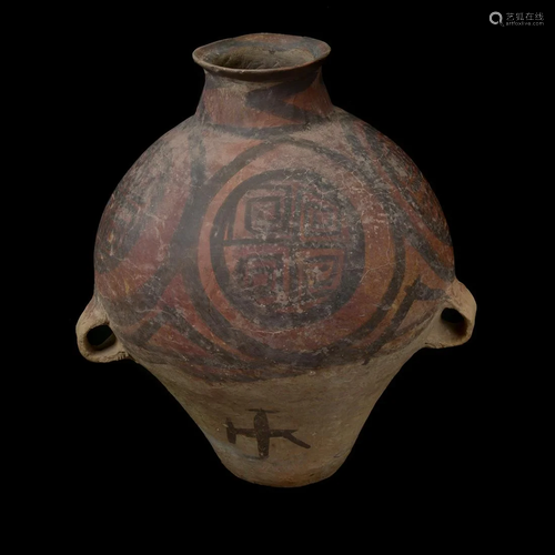 Chinese Neolithic Painted Pottery Jar.