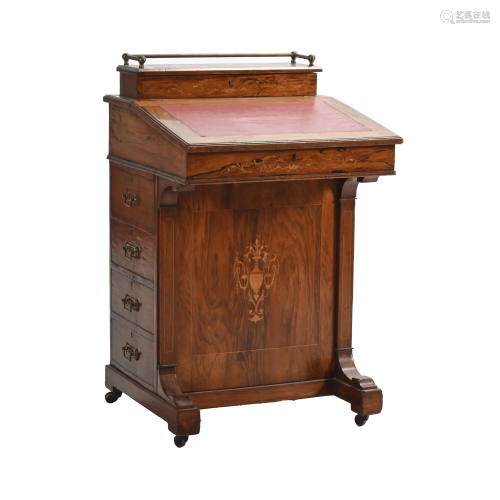 Victorian Rosewood Davenport Desk.