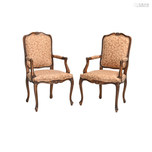 Pair of Chateau D'Ax Louis XV Style Bergeres.