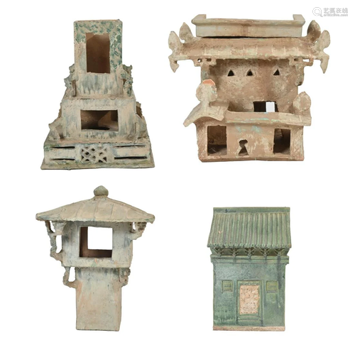 Four Han Dynasty Watchtower Fragments.