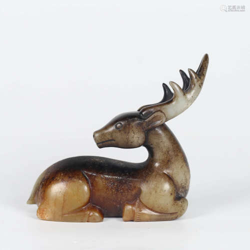 A Carved Jade Deer