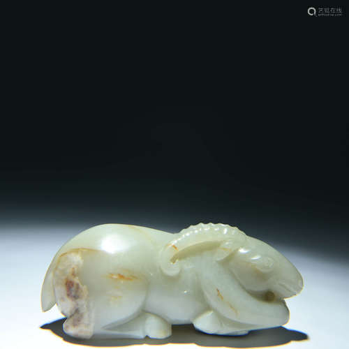 A Carved Jade Ram