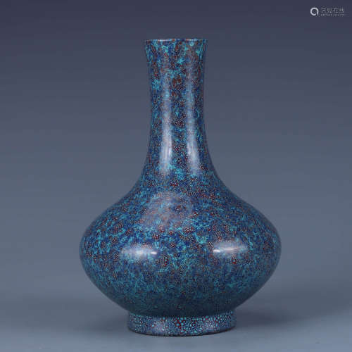A Flambe-Glazed Bottle Vase