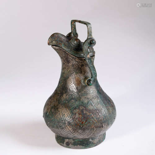 A Bronze Xiao Pot With Loop-Handle