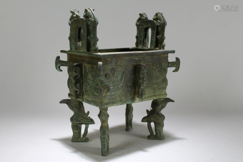 A Chinese Ancient-framing Fortune Bronze Vessel