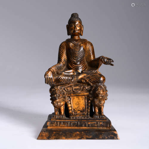 A Gilt Bronze Statue Of Zhantan Buddha