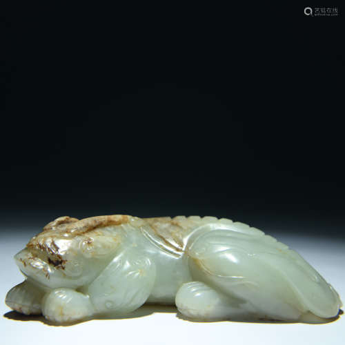 A Carved Jade Beast Ornament