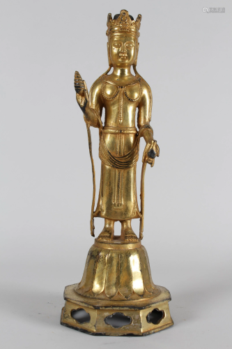 Chinese Gilt Religious Buddha Statue