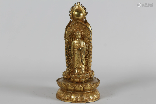 A Chinese Religious Vividly-detailed Buddha Statue