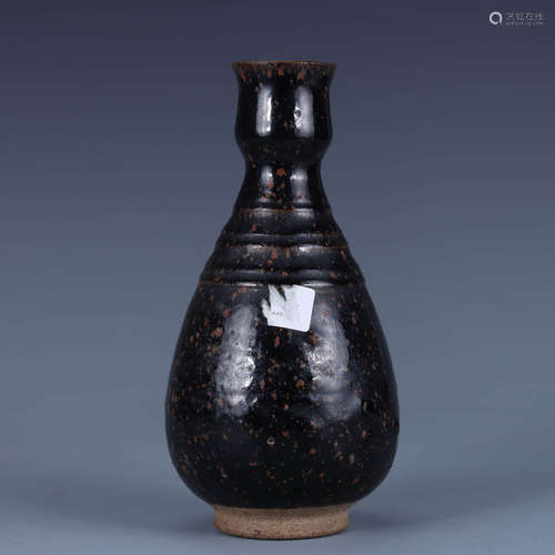 A Jizhou Kiln Black-Ground Splashed Vase