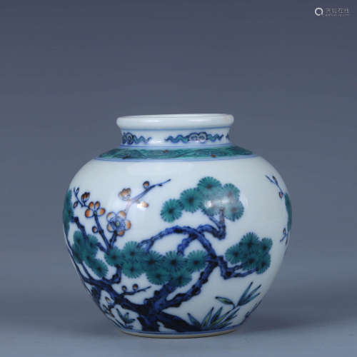A Doucai Pine, Bamboo And Plum Blossoms Water Coupe