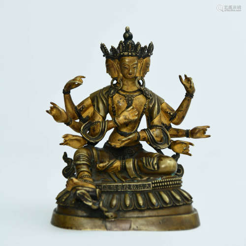 A Gilt Bronze Statue Of Buddha