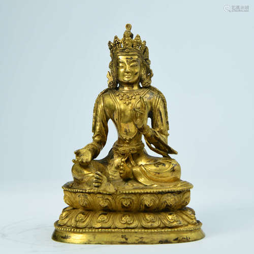 A Gilt Bronze Buddha Statue