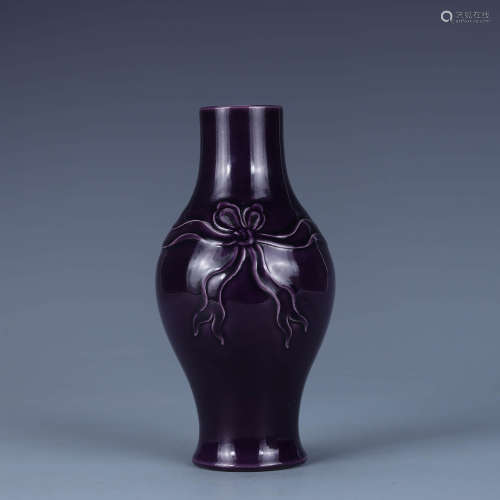 A Purple-Glazed Bundle Vase