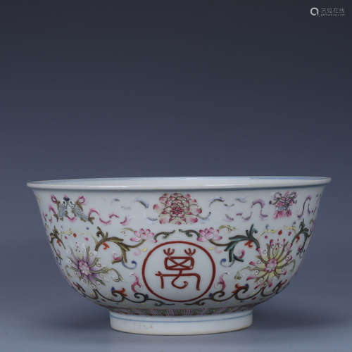 A Famille Rose Millefleur Bowl