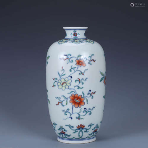 A Doucai Floral Meiping Vase