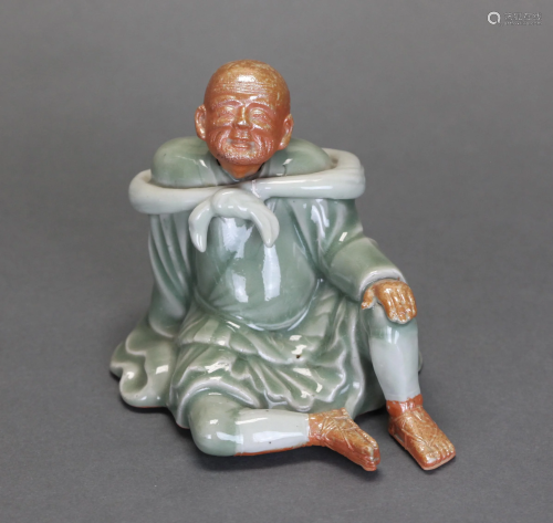 Chinese celadon glazed porcelain figure