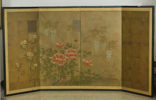 Japanese four panel screen