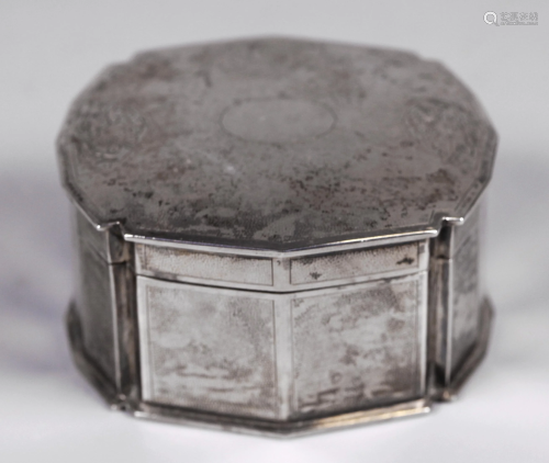Chinese silver cover box, possibly 19th c.