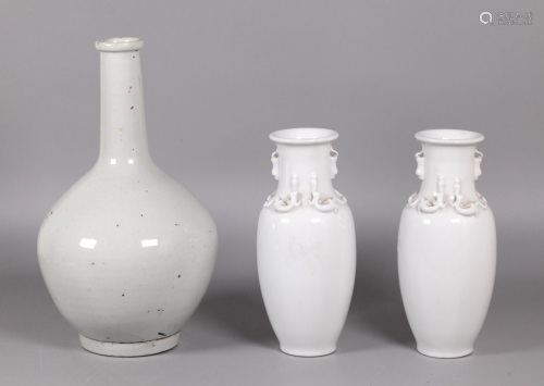 3 Chinese porcelain vases, possibly 19th c.