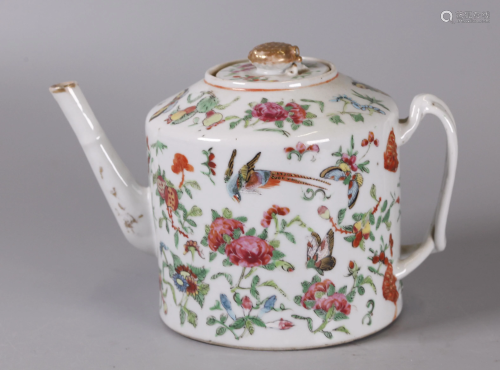 Chinese porcelain teapot, possibly 19th c.