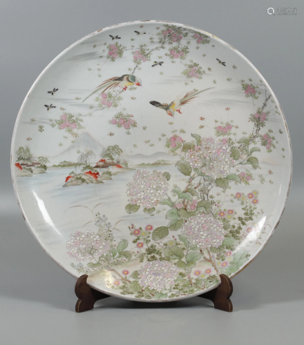 large Japanese porcelain plate, possibly 19th c.