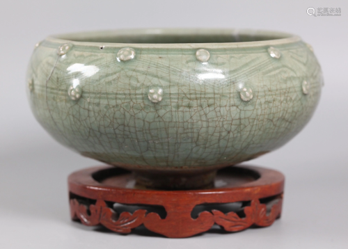 Chinese celadon censer, possibly Yuan dynasty