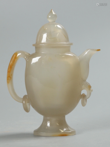 Chinese agate teapot, possibly 19th c.