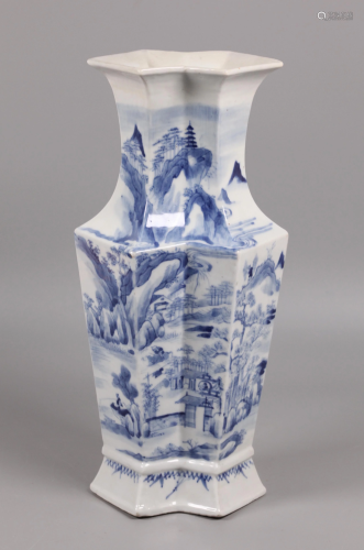 Chinese blue & white porcelain vase, possibly 19th c.