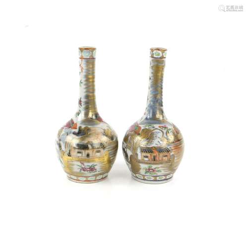 Two late 19th/early 20th century near-matching Chinese bottl...