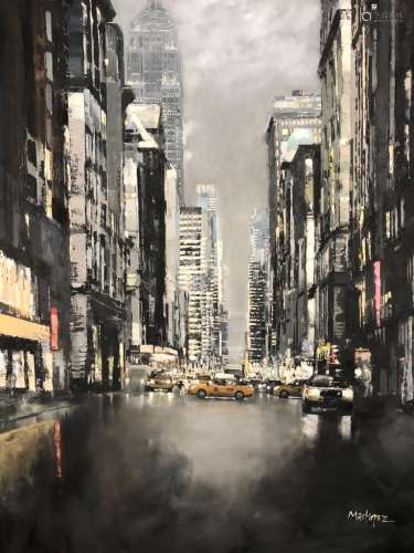 新加坡城市 油画    画家 Jose Martinez （英国）