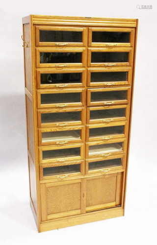 A GOOD HABERDASHERY CABINET with eight pairs of