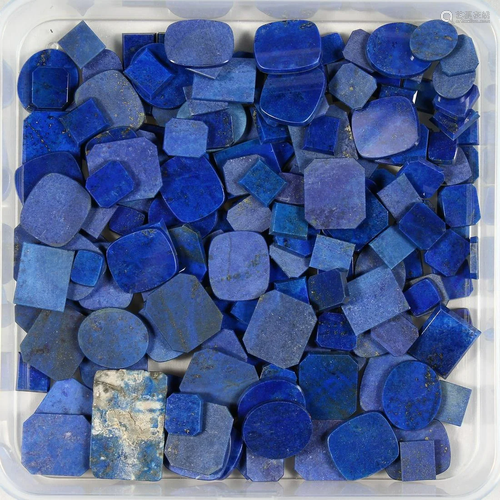 A BOX OF LAPIS STONES