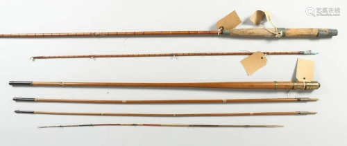 AN ALLCOCKS GILMOUR THREE PIECE SPLIT CAN FLY ROD, with