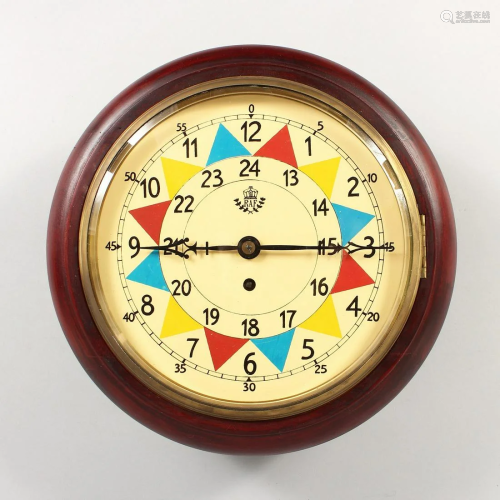 A RAF FUSEE STYLE WALL CLOCK 10 ins diameter