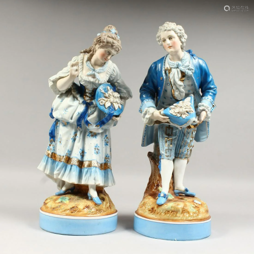 A GOOD PAIR OF FRENCH AUGUSTUS REX STYLE GALLANT AND