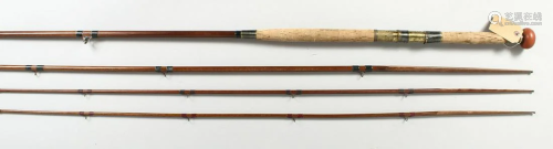 C. PLAYER & CO., A THREE PIECE SALMPN ROD with