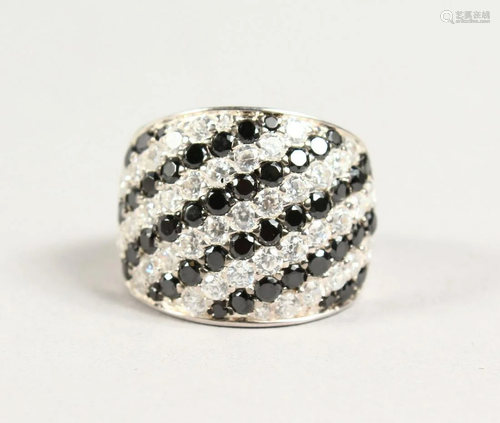 A BLACK STONE AND CZ RING