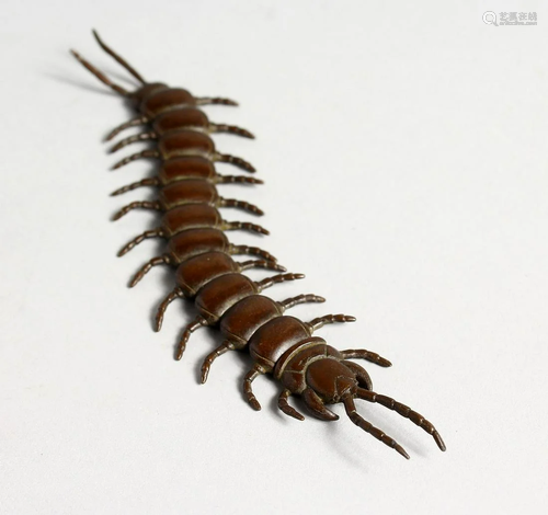 A JAPANESE BRONZE CENTIPEDE 5.5 ins long