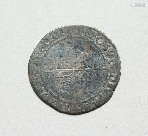 AN ELIZABETH 1ST SILVER SHILLING, flat top shield, 1559