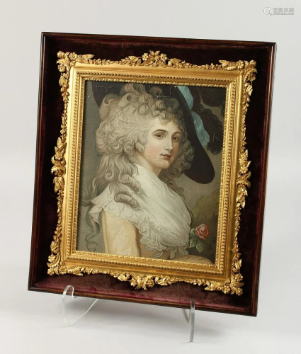 AFTER GAINSBOROUGH Portrait, in a good gilt frame.