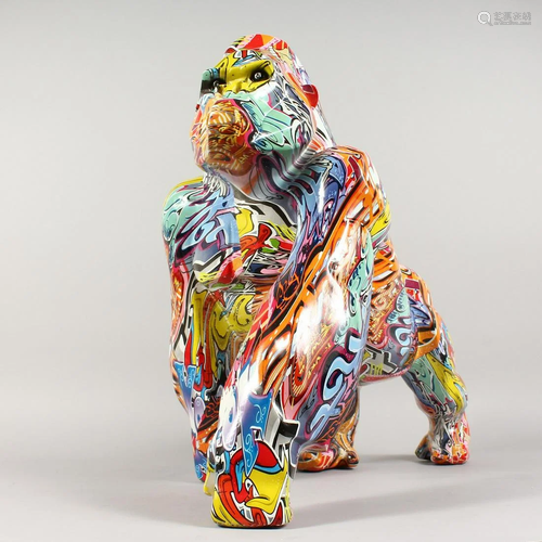 A GRAFFITI APE 48cm tall