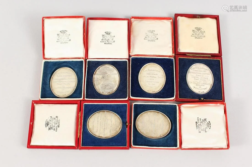 ROYAL DUBLIN SOCIETY SIX SILVER MEDALLIONS , Lt. Col.