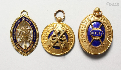 THREE MASONIC GONGS