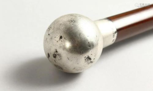 A BRIGG OF LONDON WALKING CANE with SILVER BALL H…