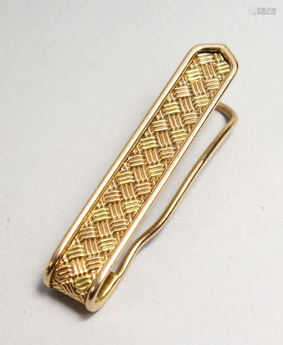 AN 18CT GOLD CARTIER TIE CLIP