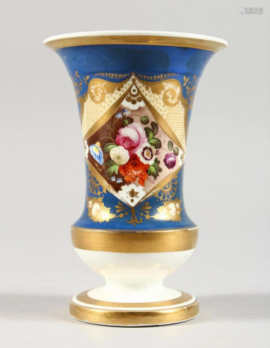 A GOOD 19TH CENTURY ENGLISH SPILL VASE edged in gilt